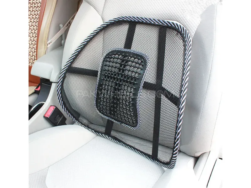 Mesh Lumbar Support Cushion for Car Seat | Back Pain Relief & Airflow Comfort Image-1