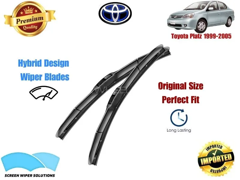 Toyota Platz 1999-2005 Aero Design Soft Wiper Blade set - Premium Quality Image-1