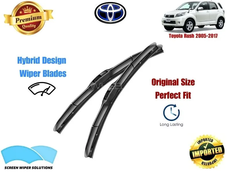 Toyota Rush 2005-2017 Aero Design Soft Wiper Blade set - Premium Quality Image-1