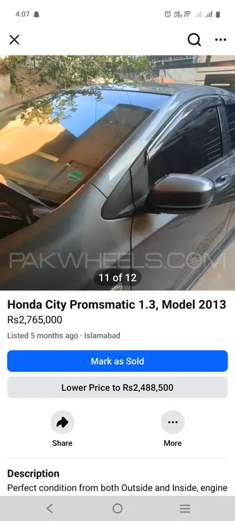 Honda City 2013 for Sale in Islamabad Image-1