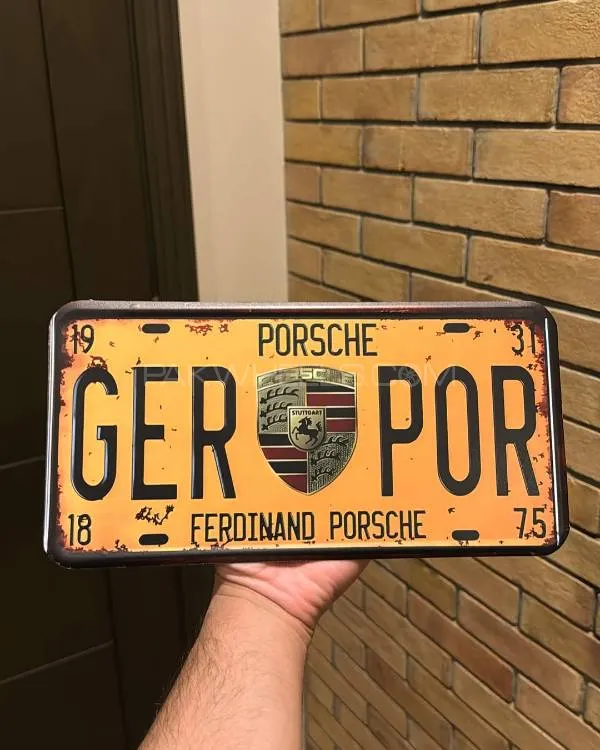 Porsche Metal Licence Plate