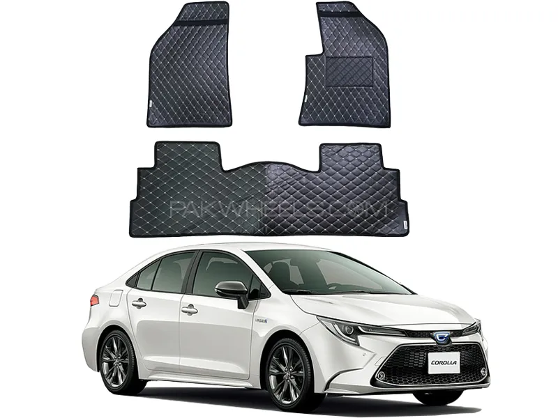 Toyota Corolla Hybrid 7D Floor Mat ( Flat Style ) 4PCS - Model 2018-2025 Image-1
