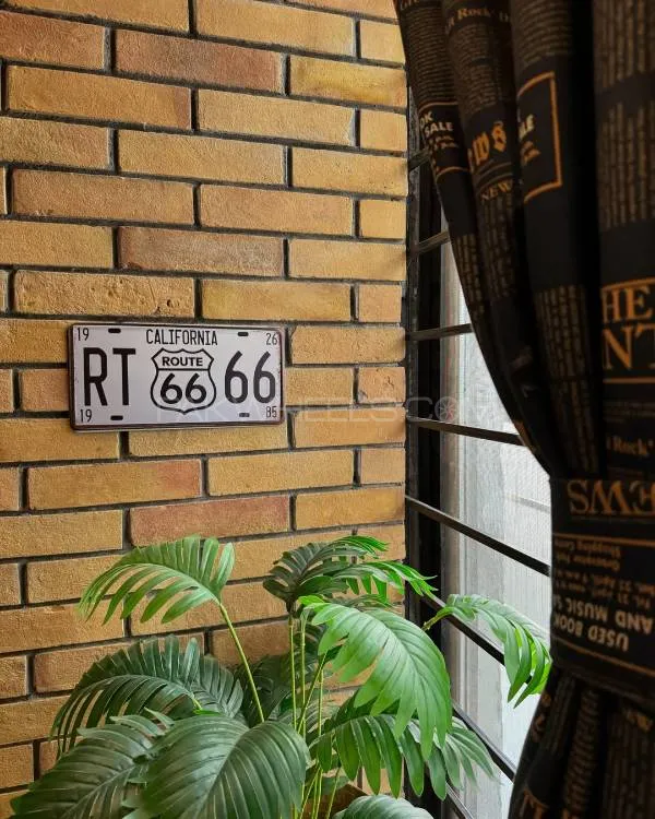Route 66 Metal Licence Plate (White) Image-1