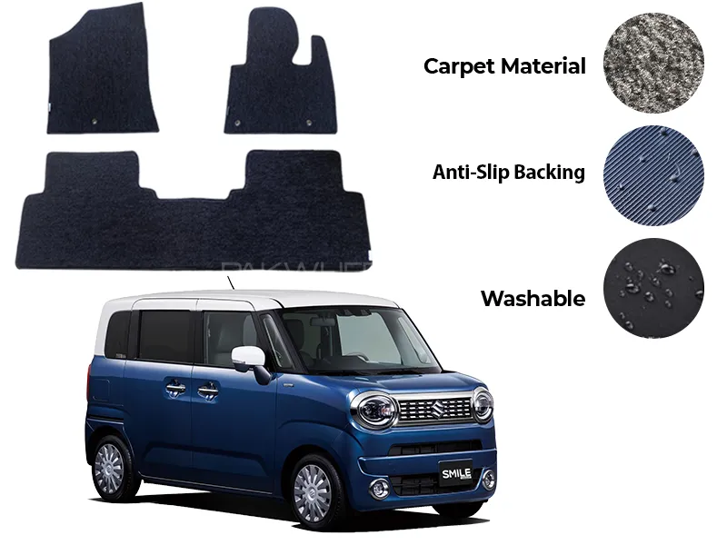 Suzuki Wagon R SMILE Genuine Fitting Carpet Floor Mat 2PCS - Model 2021-2025 Image-1
