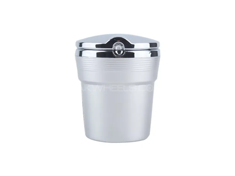Multi-Function Car Ashtray with LED Light & Lid | Trash Can & Ash Holder for Vehicles Image-1