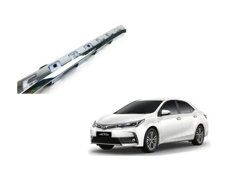 Toyota Corolla 2015–2019 Trunk Garnish – Chrome Finish Image-1