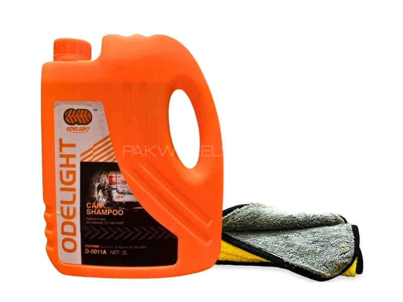 ODELIGHT Car Shampoo 2 Liter With Premium Microfibre Towel Image-1