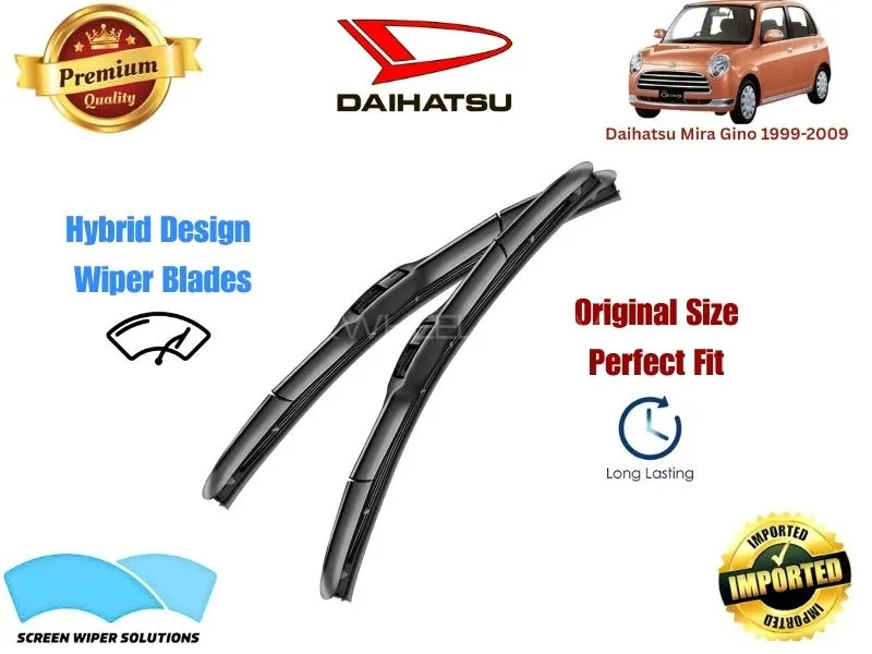  Daihatsu Mira Gino 1999-2009 Aero Design Soft Wiper Blade set - Premium Quality Image-1