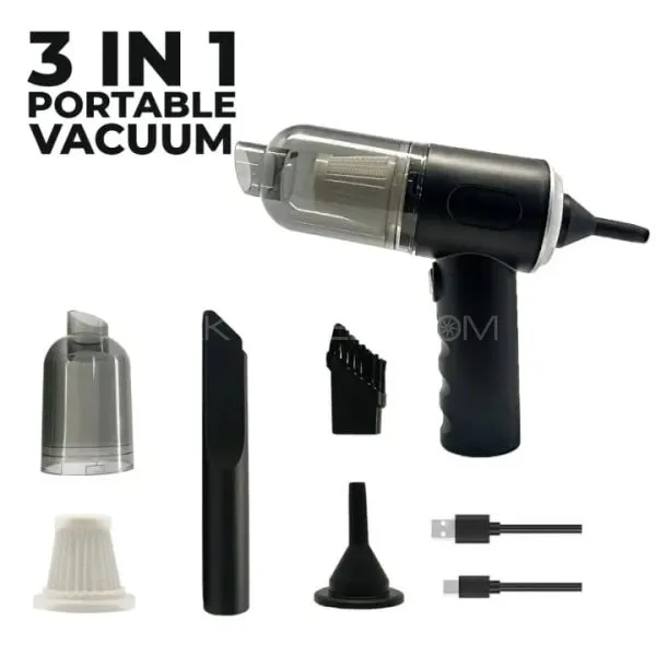 3-in-1 Cordless Handheld Vacuum Cleaner | 6000PA Suction | Wet & Dry | Air Blower & Inflator | LED L Image-1