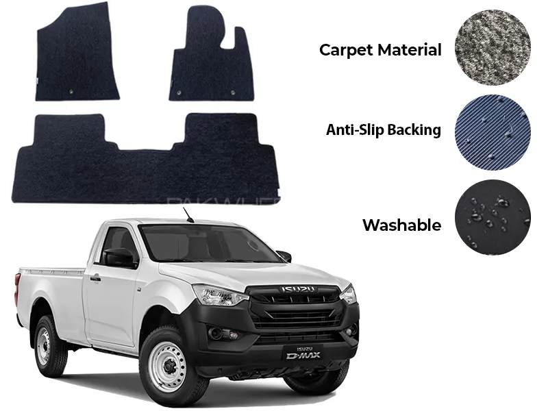 Isuzu D-Max Fitting Carpet Floor Mat 3PCS - Model 2018-2025 Image-1