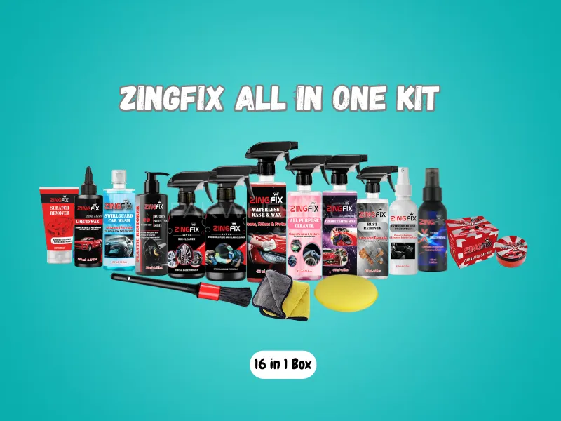 Zingfix All in One Car Detailing Kit (16 in 1 Box) – Complete Car Care, Inside & Out! Image-1