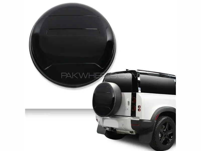 16" Black ABS Plastic Tire Cover Image-1