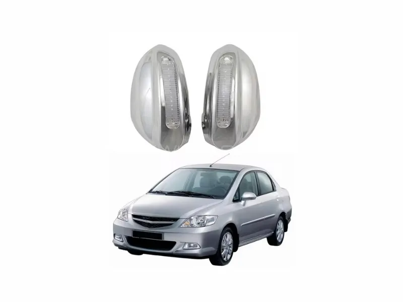 Chrome Side Mirror Covers for Honda City 2003 – 2PCS Set Image-1