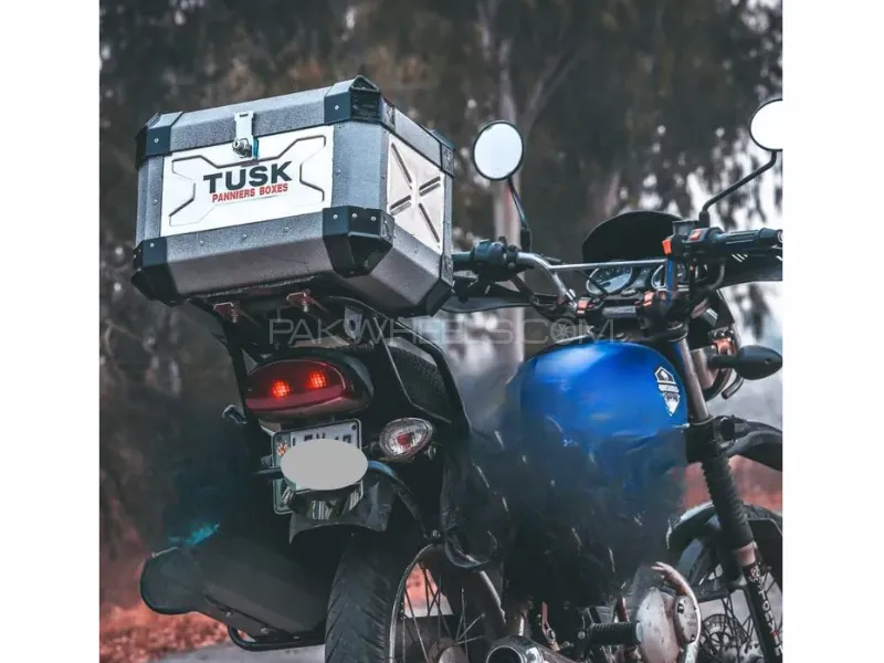 Tusk Adventure Series Aluminum Pannier Box – With Secure Lock (Random Color) Image-1