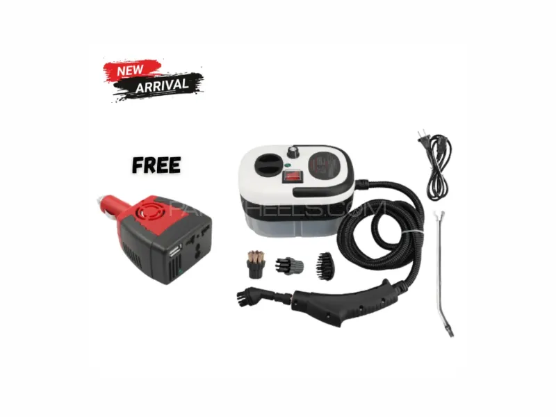 Zingfix 220V High-Pressure Handheld Steam Cleaner + Free 75W Car Power Inverter Image-1