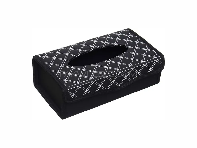 Classic Duo Tone Tissue Box Cover – Black & White Image-1