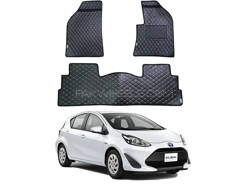 Toyota Aqua 7D Floor Mat ( Flat Style ) - Model 2012-2021 Image-1