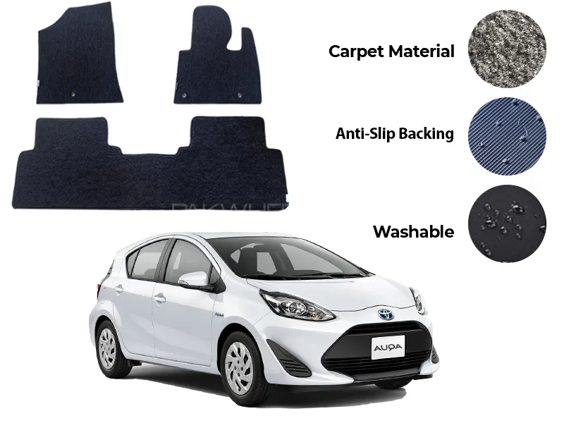 Toyota Aqua Genuine Fitting Carpet Floor Mat 5PCS - Model 2022-2025 Image-1