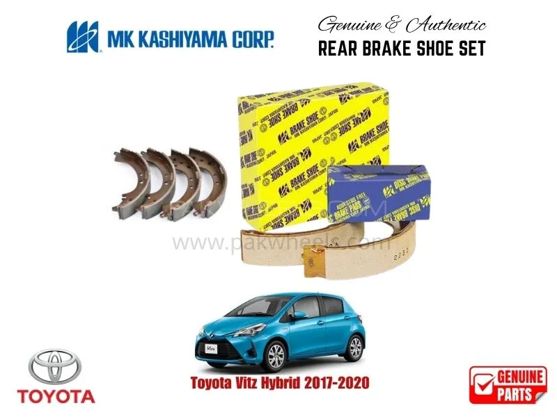 Toyota Vitz Hybrid 2017- 2020 MK Japan Rear Brake Shoe Set Image-1