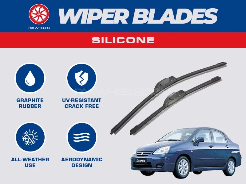 PakWheels Silicon Wiper Blades For Suzuki Liana Image-1