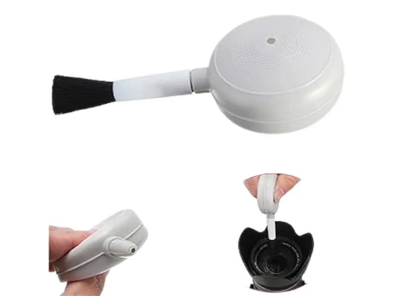 2-in-1 Air Dust Blowing & Soft Detailing Brush – Dual Function Cleaning Tool for Cars & Bikes Image-1