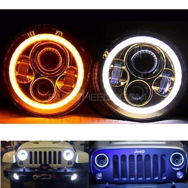 7 inch Cree led headlight 50watts for All jeeps  Image-1