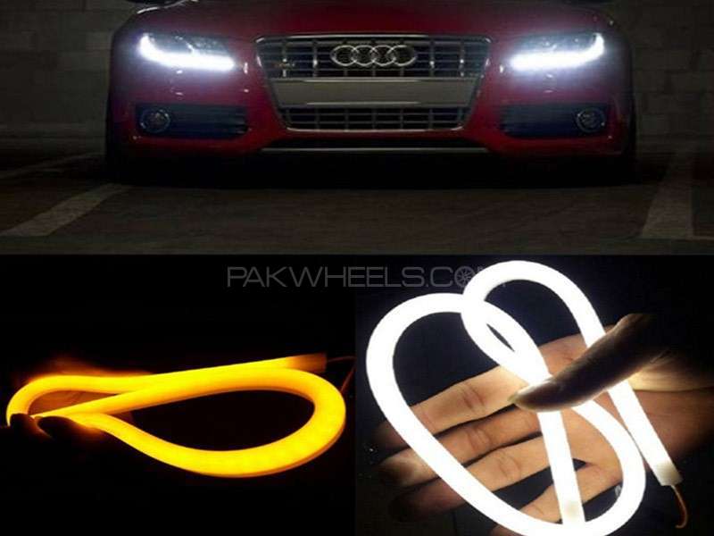 Audi Style DRL Flexible Light - With Indicator Image-1