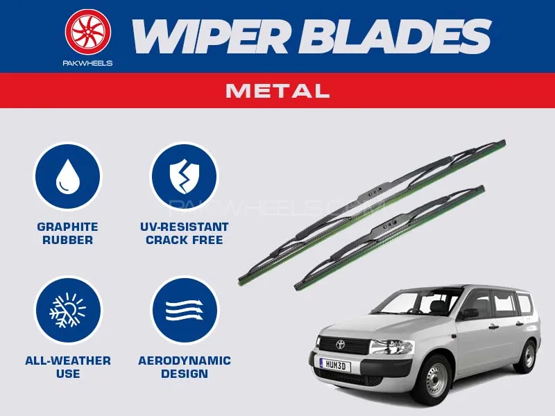 PakWheels Metal Wiper Blades For Toyota Probox Image-1