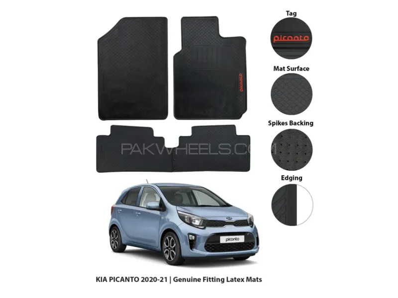 KIA PICANTO Latex Rubber Floor Mats Image-1