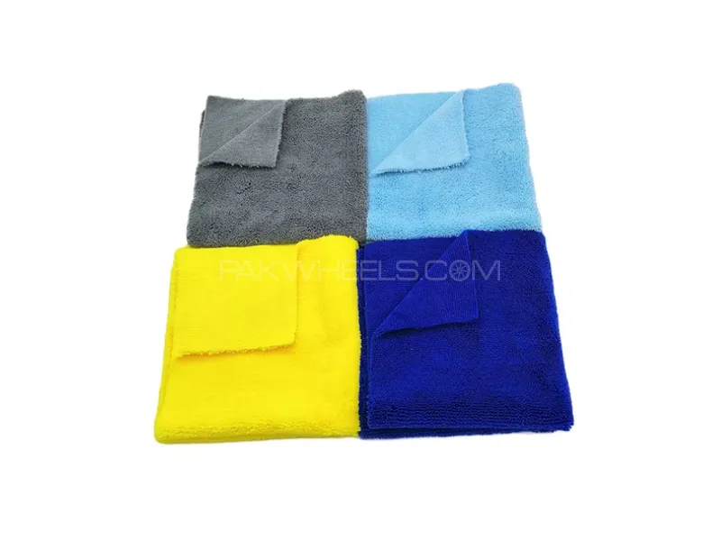 Edgeless Microfiber Towel – Pack of 4 (Multi-Color) Image-1