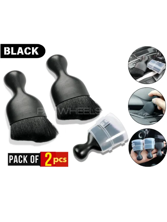 2pcs Car Soft Bristle Cleaning Brush, Car Detailing Brush ,Car Interior Dashboard Cleaning  Brush. Image-1
