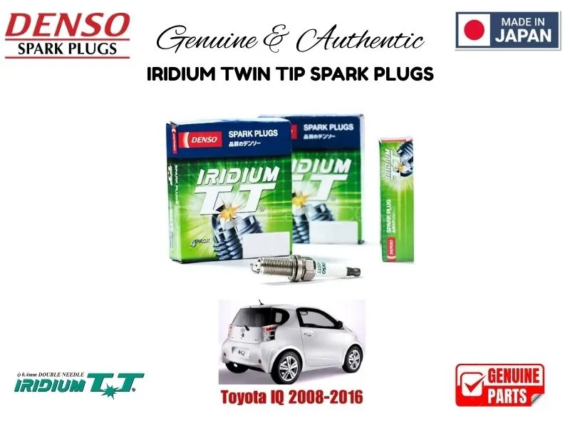 Toyota IQ 2008-2016 DENSO IRIDIUM TWIN TIP SPARK PLUGS 4 Pieces - MADE IN JAPAN Image-1