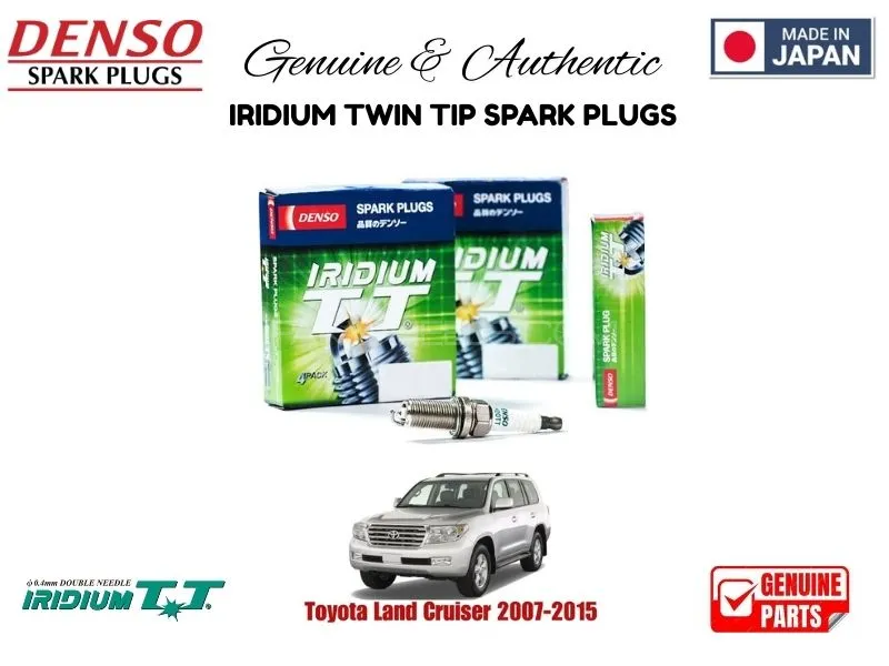 Toyota Land Cruiser 2007-2015 DENSO IRIDIUM TWIN TIP SPARK PLUGS 4 Pieces - MADE IN JAPAN Image-1