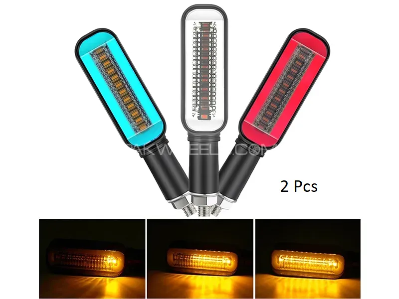 2Pc Side Indicator Lights New Style Universal For All Bikes Image-1