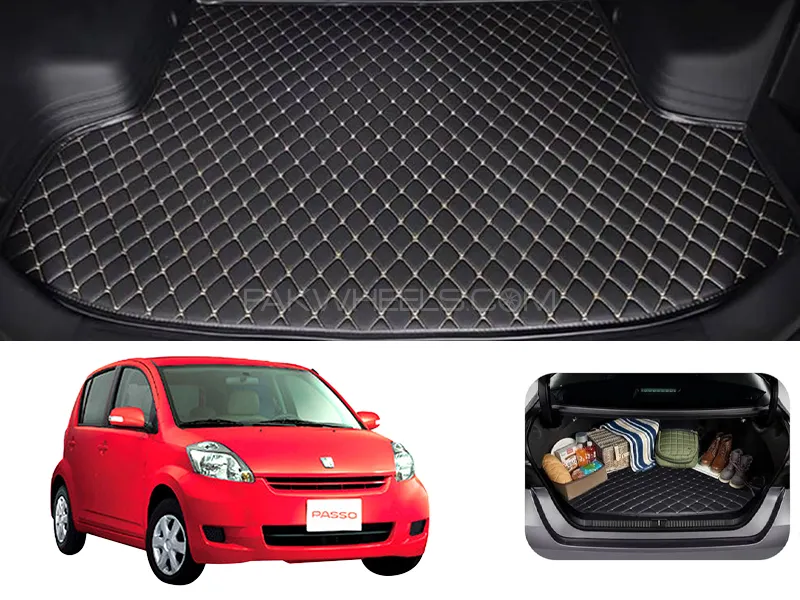 Toyota Passo 7D Custom Car Trunk Mat - Model 2005-2010 Image-1