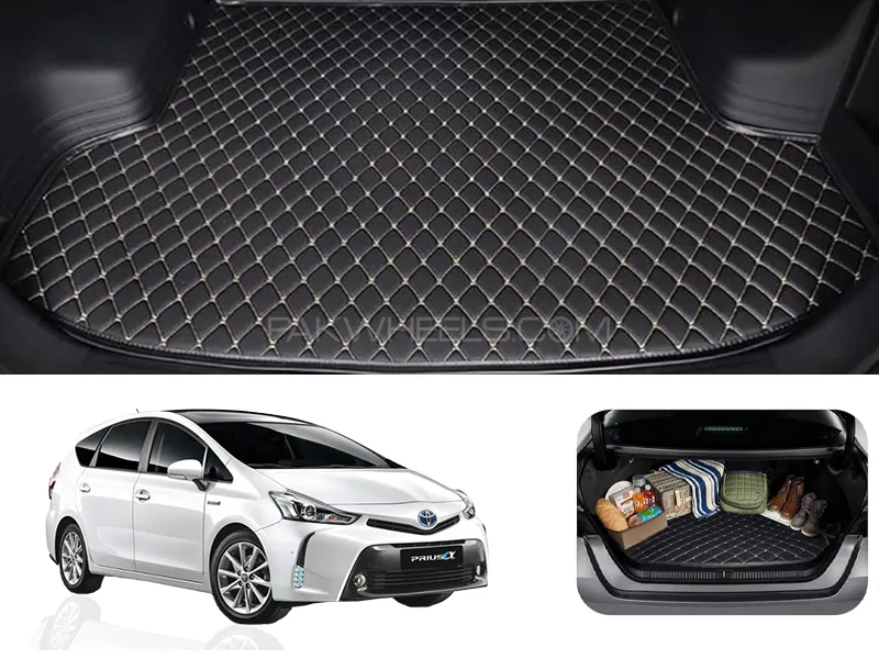 Toyota Prius Alpha 7D Custom Car Trunk Mat - Model 2011-2021 Image-1
