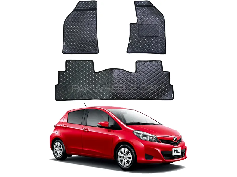 Toyota Vitz 7D Floor Mat ( Flat Style ) - Model 2005-2011 Image-1