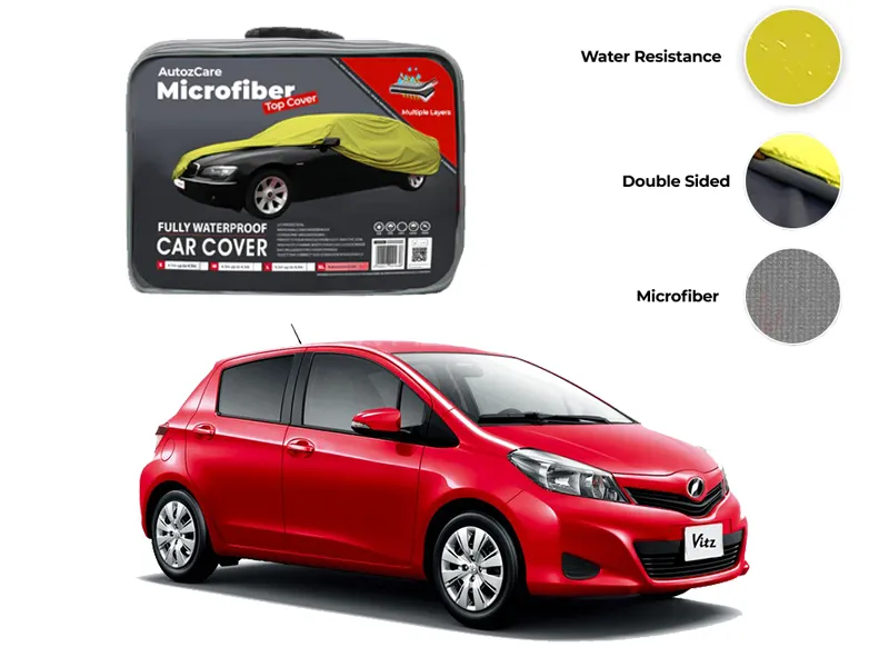 Toyota Vitz Microfiber Car Top Cover Model 2005-2011 Image-1