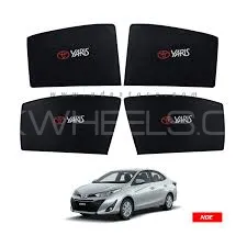 Toyota Yaris Side Sunshade with Logo | Model 2020-2024 | Custom Fit Sunshades | High-Quality Side Su Image-1