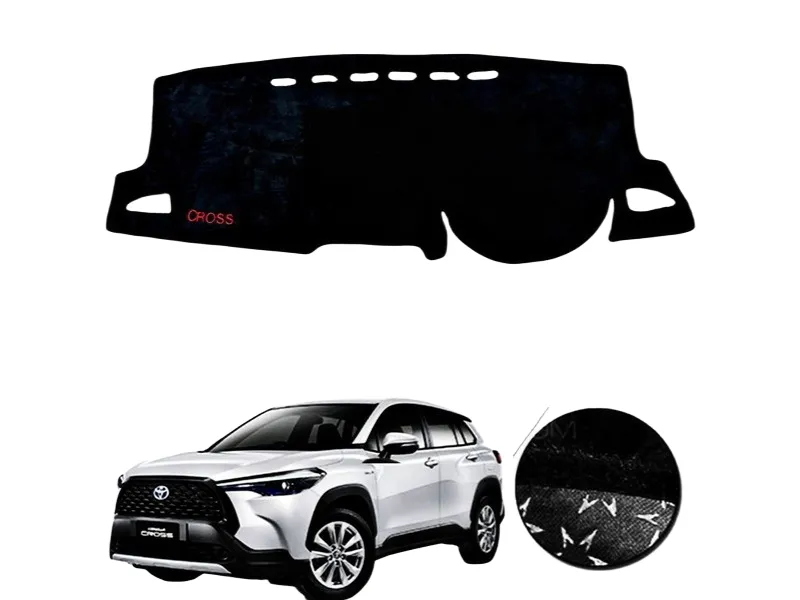 Toyota Corolla Cross 2024-2025 Dashboard Mat - Corolla Cross 2025 Hybrid Velvet Dashboard Mat Fur. Image-1