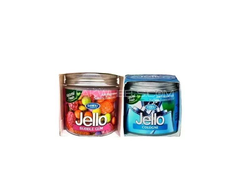 Jello Air Freshener Gel Pack Of 2 Bubble Gum & Cologne| Perfume Gel Image-1