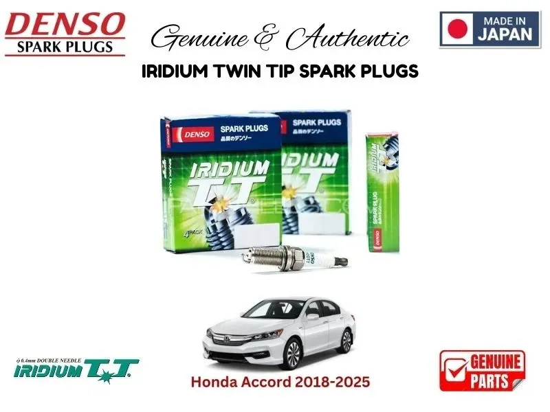 Honda Accord 2018-2025 DENSO IRIDIUM TWIN TIP SPARK PLUGS 4 Pieces - MADE IN JAPAN Image-1