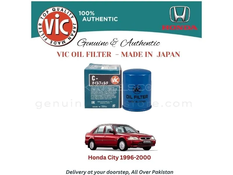 Honda City 1996-2000 VIC OIL FILTER - MADE IN JAPAN Image-1