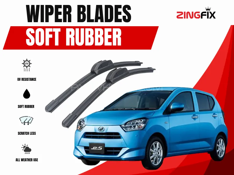 Zingfix Soft Rubber Wiper Blade for Daihatsu Mira (2017-2023) Image-1