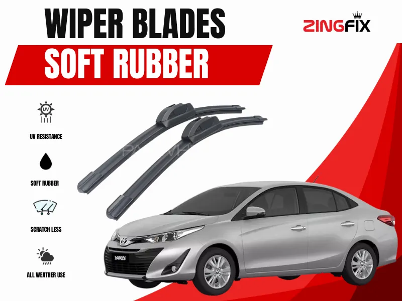 Zingfix Soft Rubber Wiper Blade for Toyota Yaris (2020-2024) Image-1