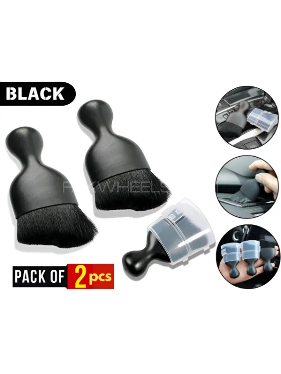 2pcs Car Soft Bristle Cleaning Brush, Car Detailing Brush ,Car Interior Dashboard Cleaning  Brush. Image-1