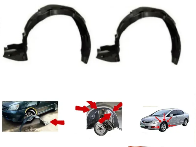 Honda Civic 2006-2012 Fender Shield | Both Side Fender Shield | 2 Pcs Image-1