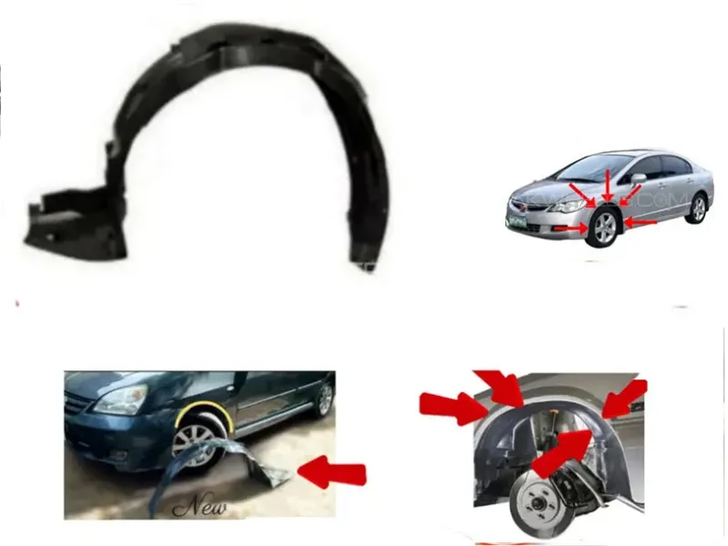 Honda Civic 2006-2012 Fender Shield | Front Left | 1 Pcs Image-1