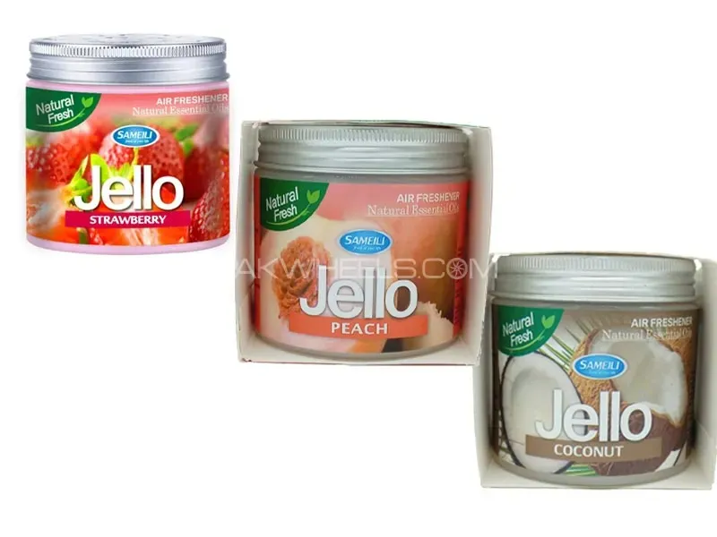 Jello Coconut Peach Strawberry 3 in 1 Car Air Freshener Natural Essential Oils Image-1