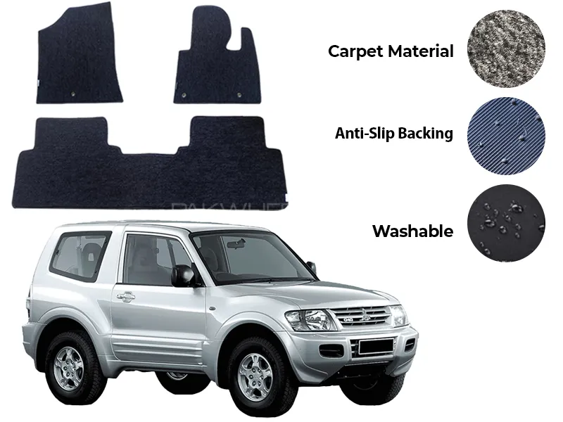 Mitsubishi Pajero Genuine Fitting Carpet Floor Mat 3PCS - Model 1999-2005 Image-1
